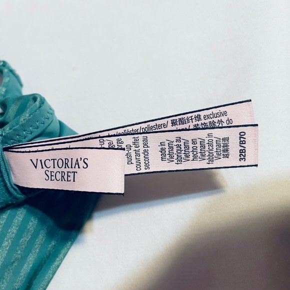 Victorias Secret 32B Underwire padded bra NWOT Jade Green - Picture 4 of 4